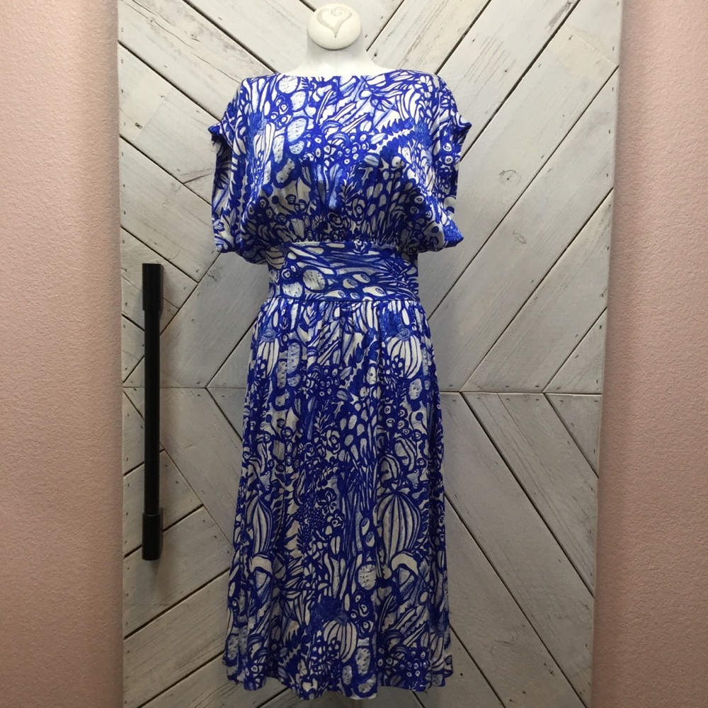 NWT Other Stories Capsule Blue Printed Dress